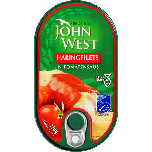 John West Haring Filets in Tomatensaus (170 gr.)