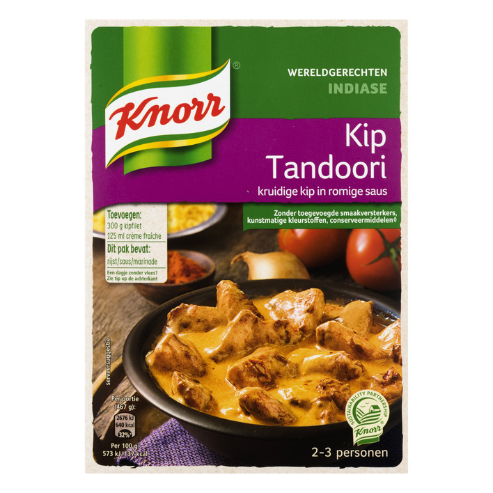 knorr wereldgerechten indiase kip tandoori