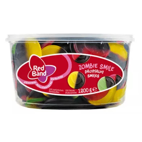 Red Band Liquorice & Fruit Smiley's (100 pieces)