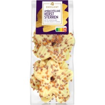 AH White Chocolate Christmas Stars with Crunchy Topping (150 gr.)