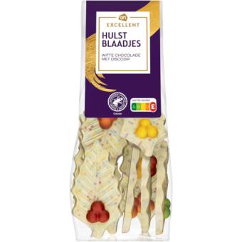 AH Chocolade Hulstblaadjes Wit met Discodip (120 gr.)