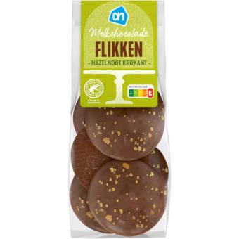 AH Melkchocolade Flikken Hazelnoot Krokant (120 gr.)