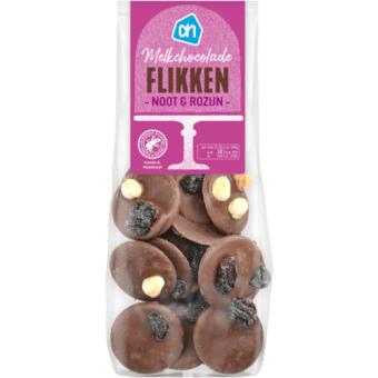 AH Melkchocolade Flikken Noot & Rozijn (150 gr.)