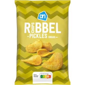 AH Ribbel Chips Pickles (250 gr.)