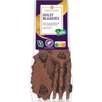 AH Vegan Chocolade Hulstblaadjes met Krokante Hazelnoot (120 gr.)
