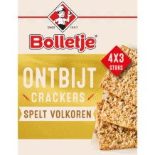 Bolletje Breakfast Crackers Spelt Wholemeal (4 x 3 stuks)