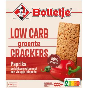 Bolletje Low Carb Groente Crackers Paprika (4 x 4 stuks)