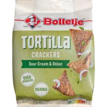 Bolletje Tortilla Crackers Sour Cream Onion (150 gr.)