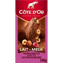 Côte d'Or Melkchocolade met Hazelnoten & Rozijnen (180 gr.)