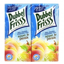 DubbelFrisss Apple & peach (6 x 200 ml.)