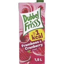 DubbelFrisss Framboos & Cranberry 1 Kcal (1,5 liter)