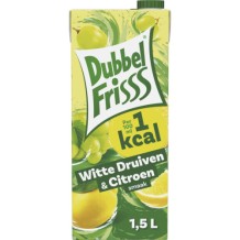 DubbelFrisss Witte Druif & Citroen 1 Kcal (1,5 liter)