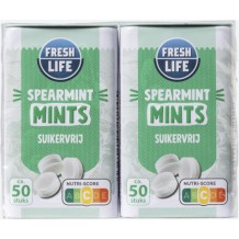 Fresh Life Sugarfree Mints Spearmint (2 x 50 pieces)