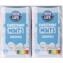Fresh Life Sugarfree Mints Sweetmint (2 x 50 pieces)