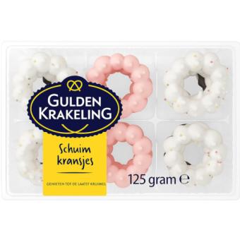 Gulden Krakeling Schuim Kransjes met Chocolade (125 gr.)