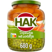 Hak Doperwtjes met Worteltjes (675 gr.)