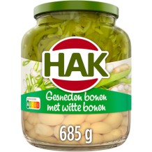 Hak Gesneden Bonen met Witte Bonen (685 gr.)