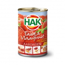 Hak Taart & Vlaaifruit aardbeien (430 gr.)