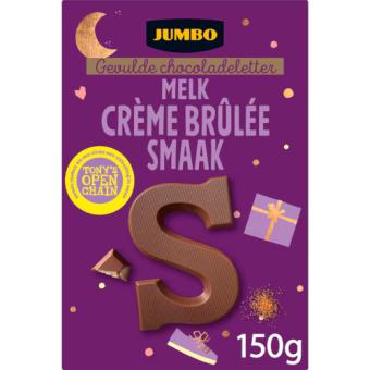 Jumbo Gevulde Chocoladeletter Melk Crème Brûlée 