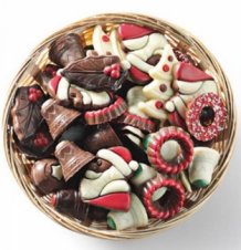 Kerstchocolade in Mandje (500 gr)
