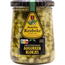Kesbeke Amsterdamse Augurken Blokjes Zoetzuur (235 ml.)