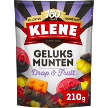 Klene Geluksmunten Liquorice and Fruit (210 gr.)