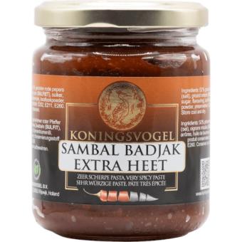 Koningsvogel Sambal Badjak Extra Hot (280 gr.)