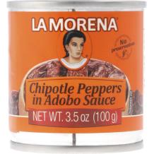 La Morena Whole Chipotle Pepper in Adobo Sauce (100 gr.)