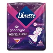 Libresse Ultra Goodnight Wing Sanitary Pads Extra (9 pieces)