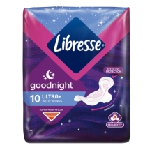 Libresse Ultra Goodnight Wing Sanitary Pads (10 pieces)