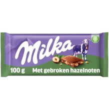 Milka Alpine Milk Chocolate Bar with Nuts (100 gr.)