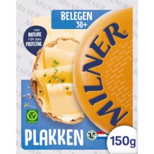 Milner 30+ Gerijpte Kaas Plakken (150 gr.)