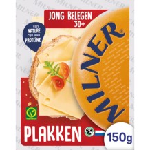 Milner 30+ Licht Gerijpte Kaas Plakken (150 gr.)