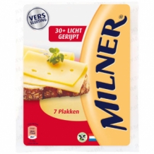 Milner 30+ Licht Gerijpte Kaas Plakken (175 gr.)