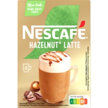 Nescafé Hazelnut Latte Oploskoffie (8 stuks)