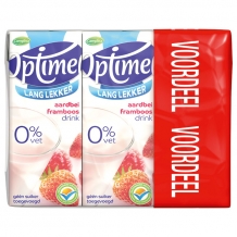 Optimel Drink langlekker aardbei/ framboos (6 x 200 ml.)