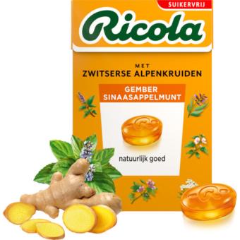 Ricola Ginger Orange Mint Sugar Free (50 gr.)