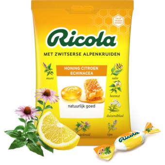 Ricola Honing Citroen Echinacea Suikervrij (75 gr.)