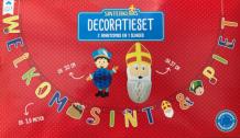 Sinterklaas & Piet Welkom Slinger met 2 Honeycomb Figuren (3,6 meter)