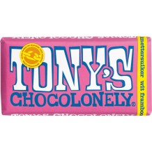 Tony's Chocolonely White Chocolade Raspberry & Crackling Sugar (180 gr.)