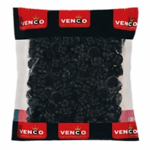 Venco Dubbelzoute Drop Rondjes (1 kg)