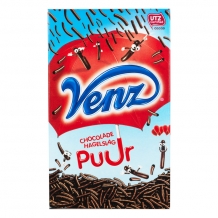 Venz Chocoladehagel puur (400 gr.)