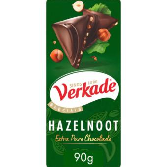Verkade Specials Extra Dark Chocolate Bar Hazelnut (90 gr.)