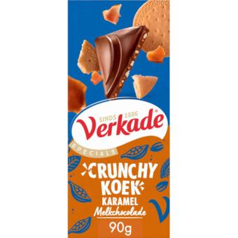 Verkade Specials Chocoladereep Melk Crunchy Koek Karamel (90 gr.)