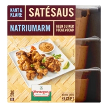 Verstegen Satay sauce ready-made low in sodium (3 x 80 ml.)