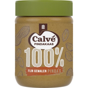 Calvé 100% Pindakaas Fijn Gemalen (600 gr.)